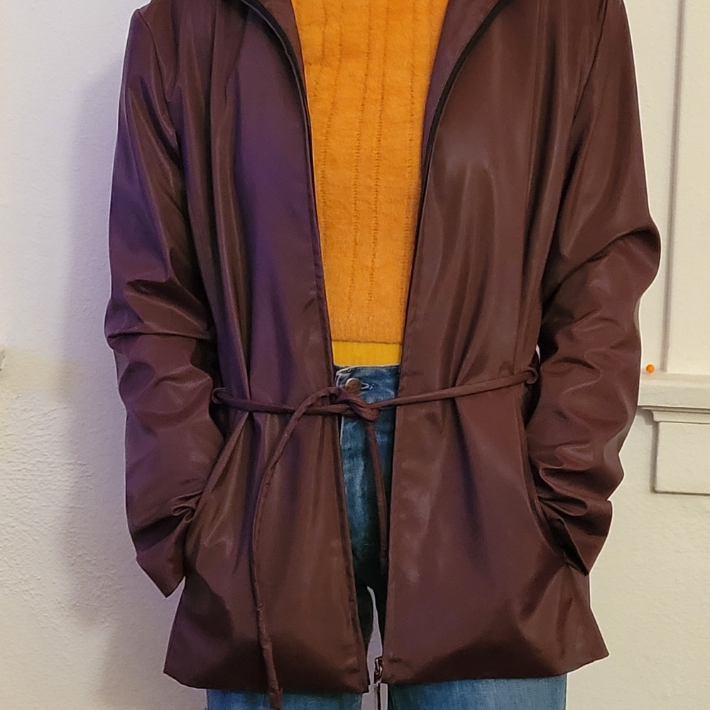 Purple leather jacket